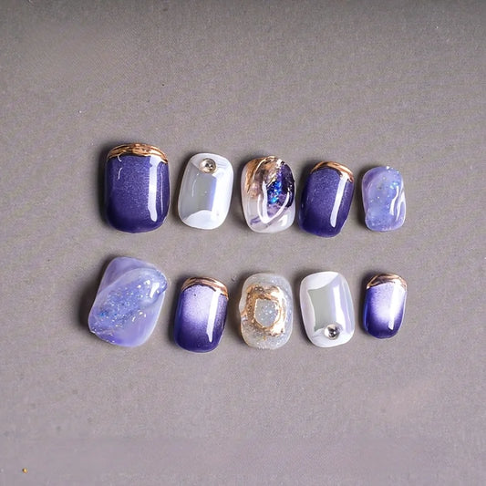 10pcs/set ₊⊹ Haute Qualité Faux Ongles Réutilisable ₊⊹