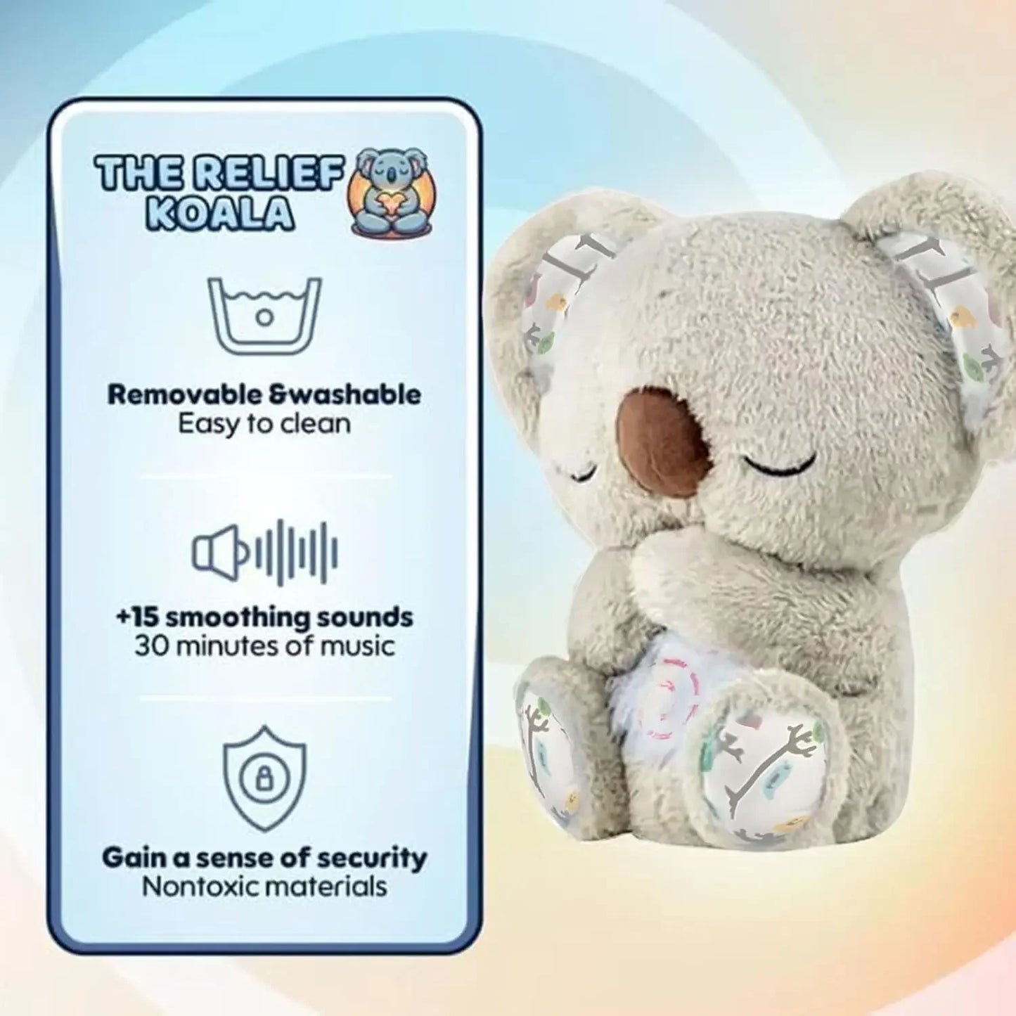 Doudou Koala Peluche Rose Qui Respire - TOYS