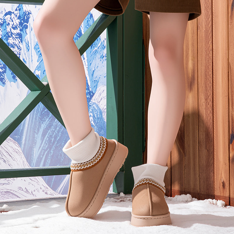 Faux UGGs Avec Mi-Chaussettes Saison Hiver Cosy Ი𐑼