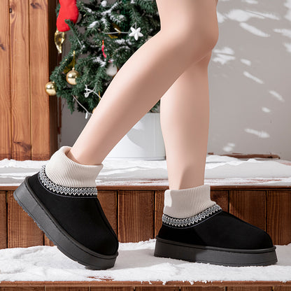 Faux UGGs Avec Mi-Chaussettes Saison Hiver Cosy Ი𐑼