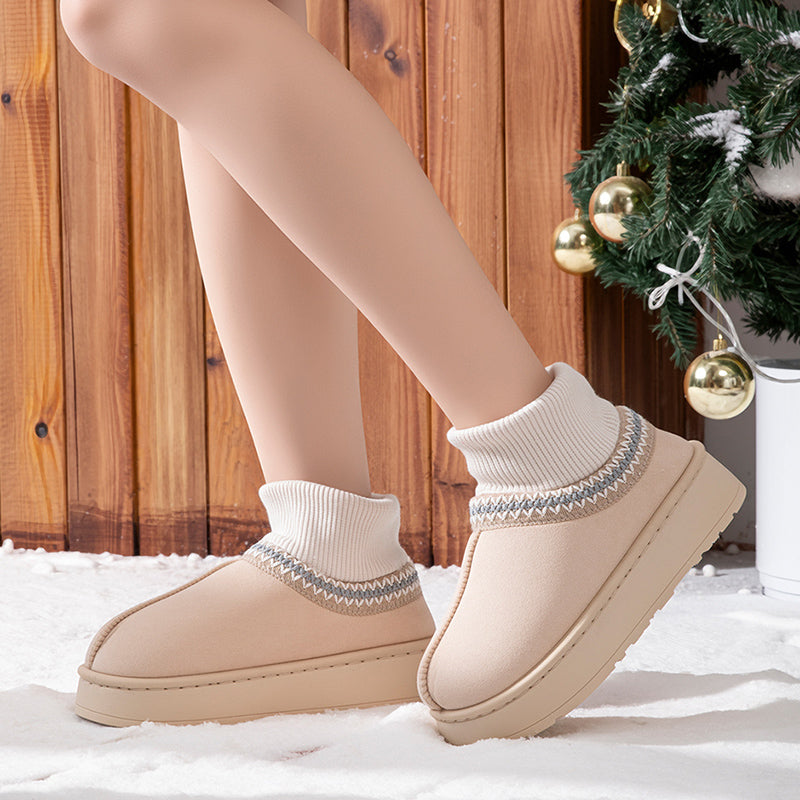 Faux UGGs Avec Mi-Chaussettes Saison Hiver Cosy Ი𐑼