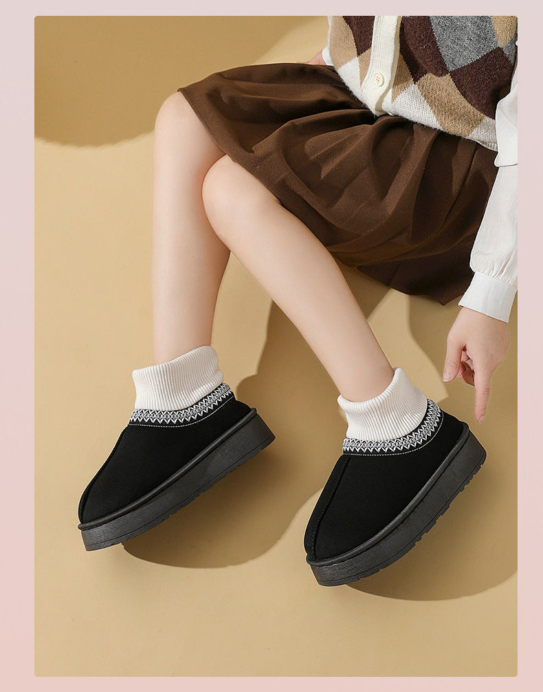 Faux UGGs Avec Mi-Chaussettes Saison Hiver Cosy Ი𐑼