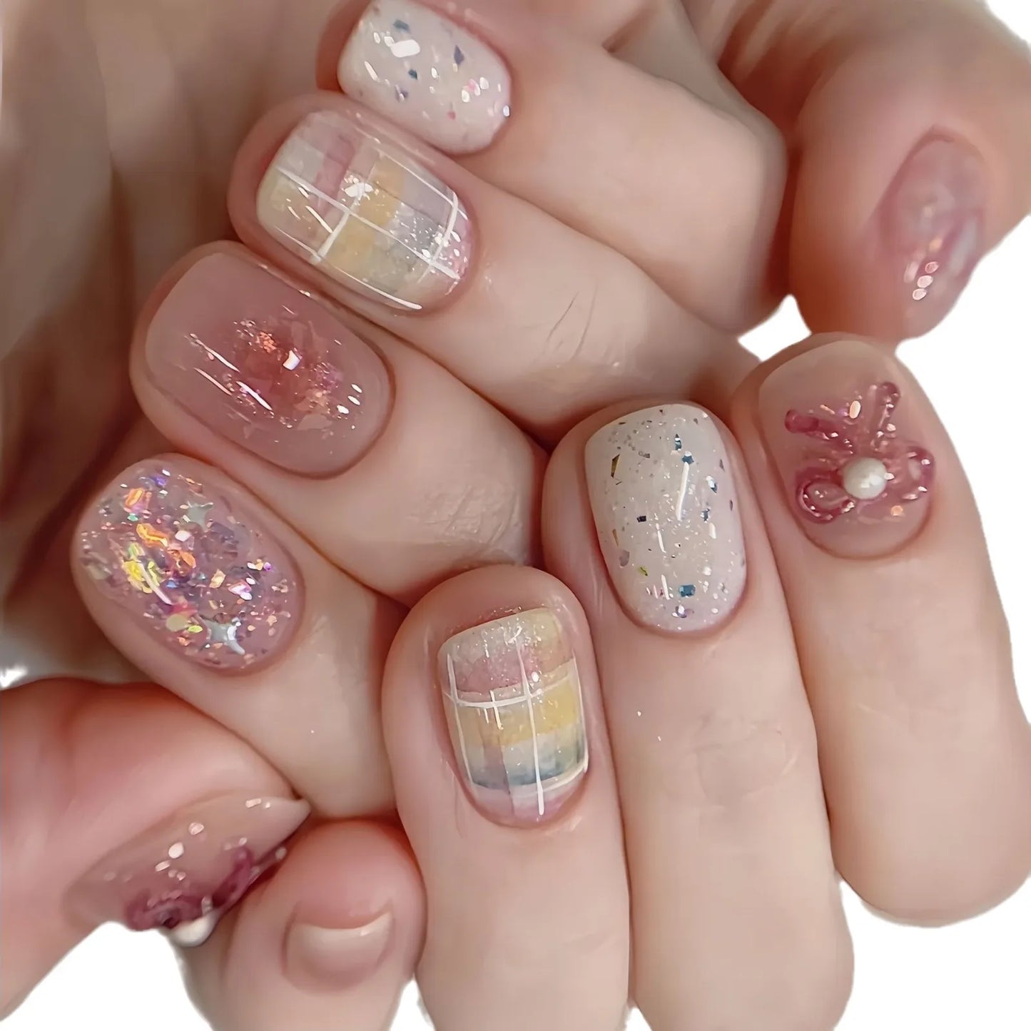 10pcs/set ₊⊹ Haute Qualité Faux Ongles Réutilisable ₊⊹