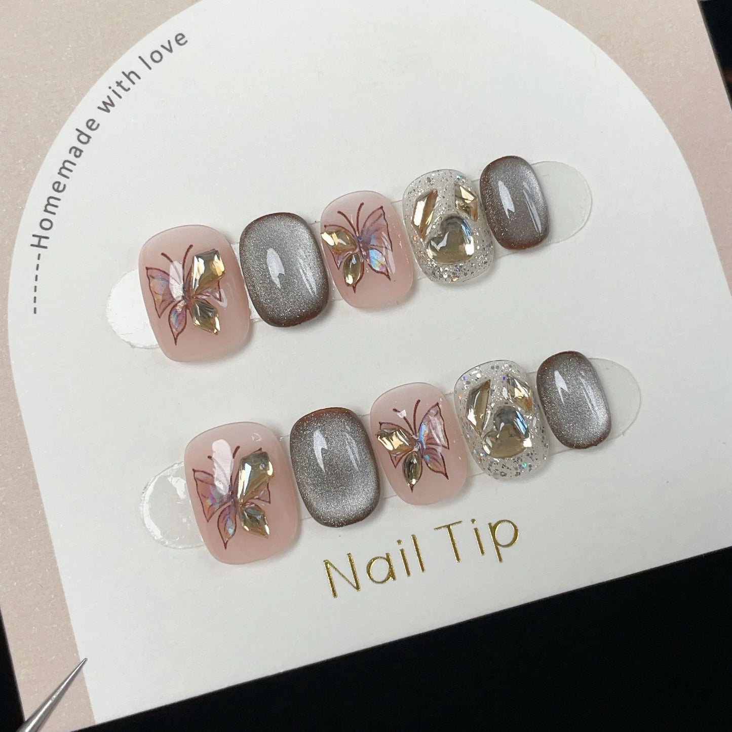 10pcs/set ₊⊹ Haute Qualité Faux Ongles Réutilisable ₊⊹