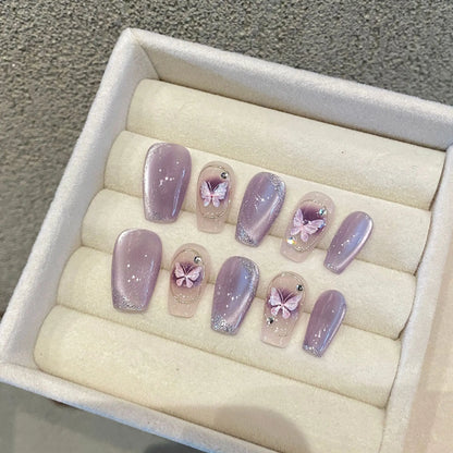10pcs/set ₊⊹ Haute Qualité Faux Ongles Réutilisable ₊⊹