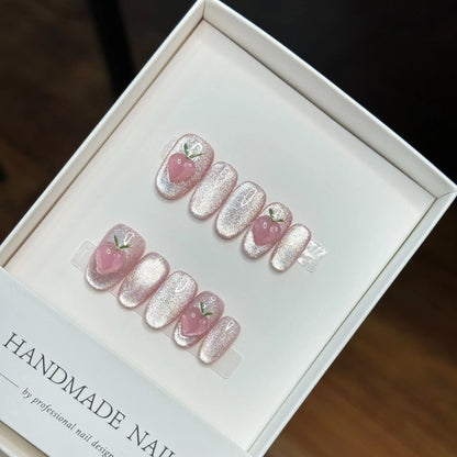 10pcs/set ₊⊹ Haute Qualité Faux Ongles Réutilisable ₊⊹