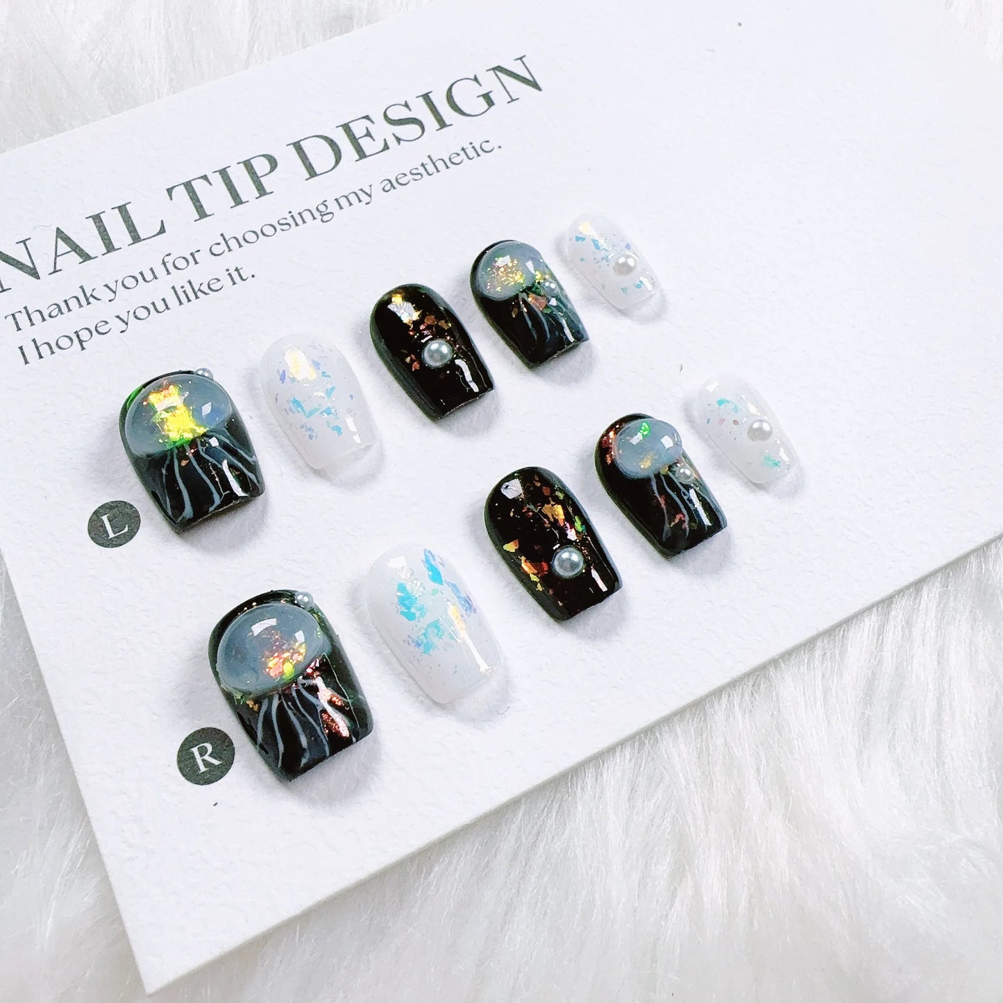 10pcs/set ₊⊹ Haute Qualité Faux Ongles Réutilisable ₊⊹