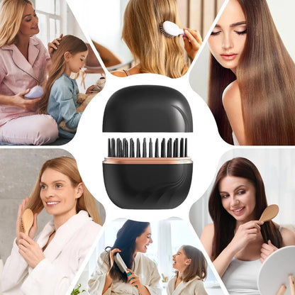 New Mini Brosse à Lisser Rechargeable ♡ Parfaite Pour Mettre Dans Son Sac ✘