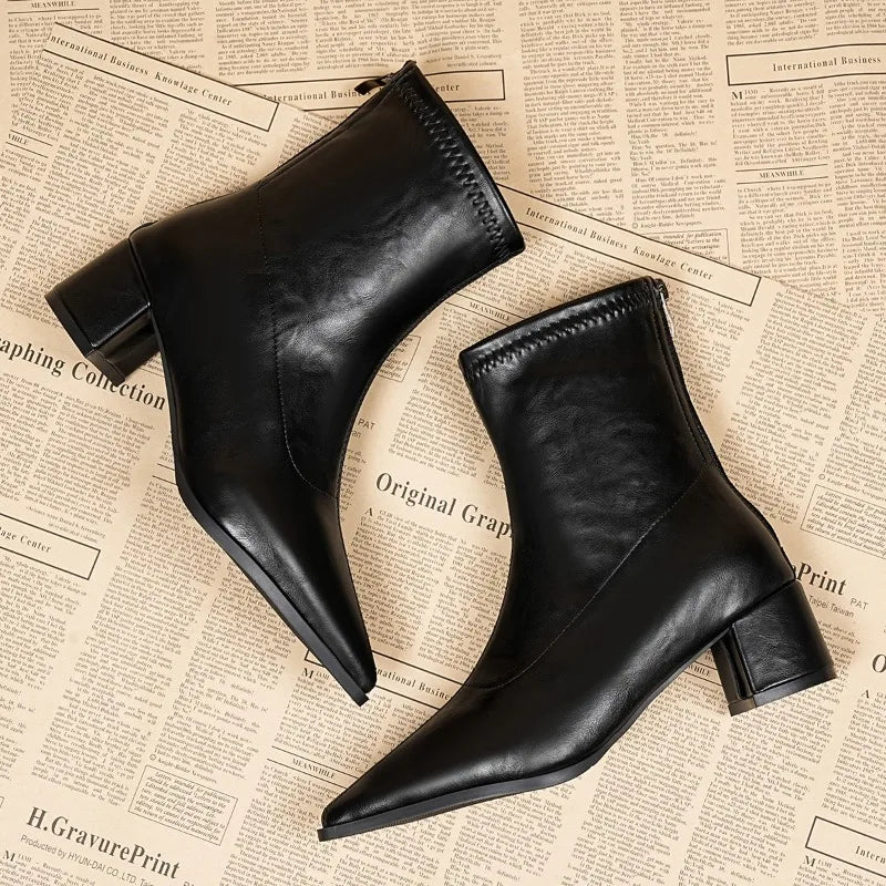 Fashion Vintage Bottes Tips Pointues ⟡ ݁