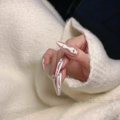 10pcs Faux Ongles Réutilisables Toutes Tailles (S-M-L) 🦇﹒౨