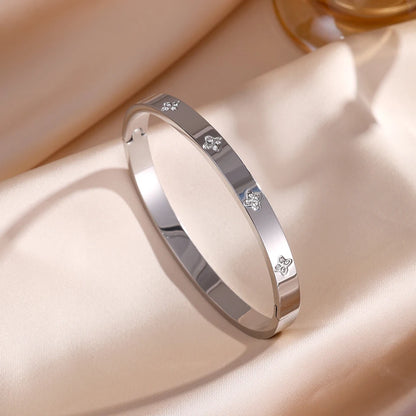 1 Pcs ou 1 Set de 5Pcs - Bracelets Brillant Zirconia Inoxydables