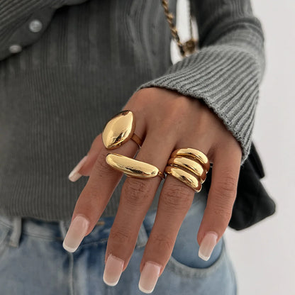 6 Style Geometric Metal Bagues