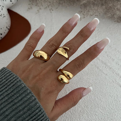 6 Style Geometric Metal Bagues