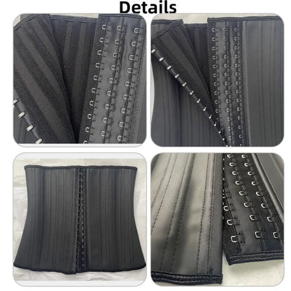 25 bones Corset Waist Trainer Latex Body Shapewear Taille Fine en 1min