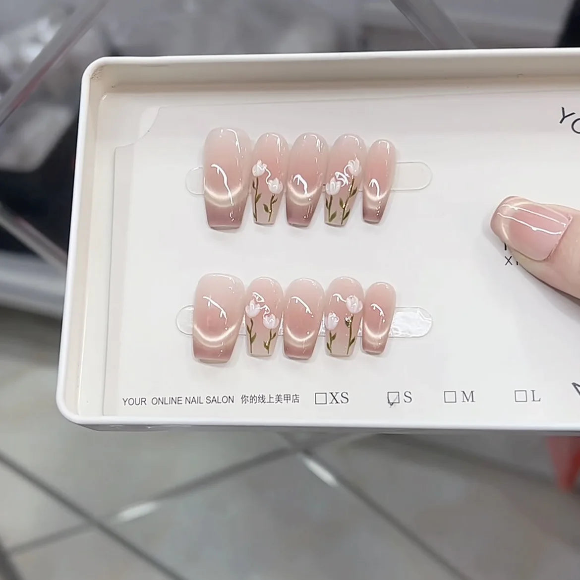 10pcs/set ₊⊹ Haute Qualité Faux Ongles Réutilisable ₊⊹