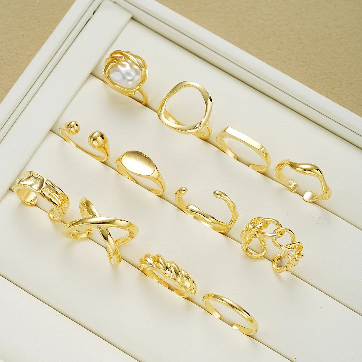 12 Pcs/Set Bagues Toute Occas