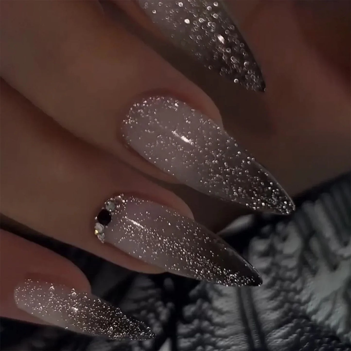 24Pcs Y2k Faux Ongles Acrylic Full Cover 3D Art