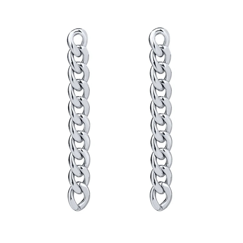 925 Sterling Zircon Geometric Boucles d'Oreilles Pendantes