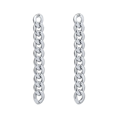 925 Sterling Zircon Geometric Boucles d'Oreilles Pendantes