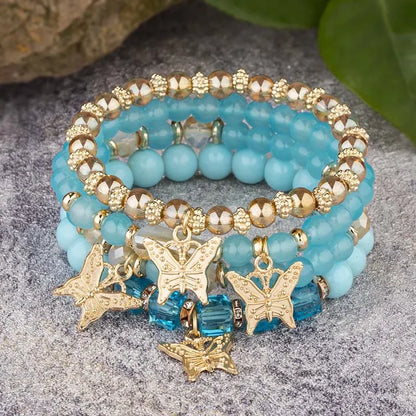 4Pcs Tendance Papillon Bracelet Set Y2K