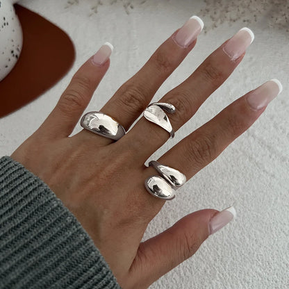 6 Style Geometric Metal Bagues