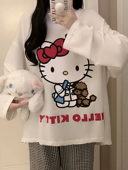 Hellokitty Pajamas  Cute Kawaii Cartoon Deux Pcs