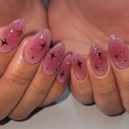 24Pcs Metallic✧Faux Ongles Réutilisables ✧