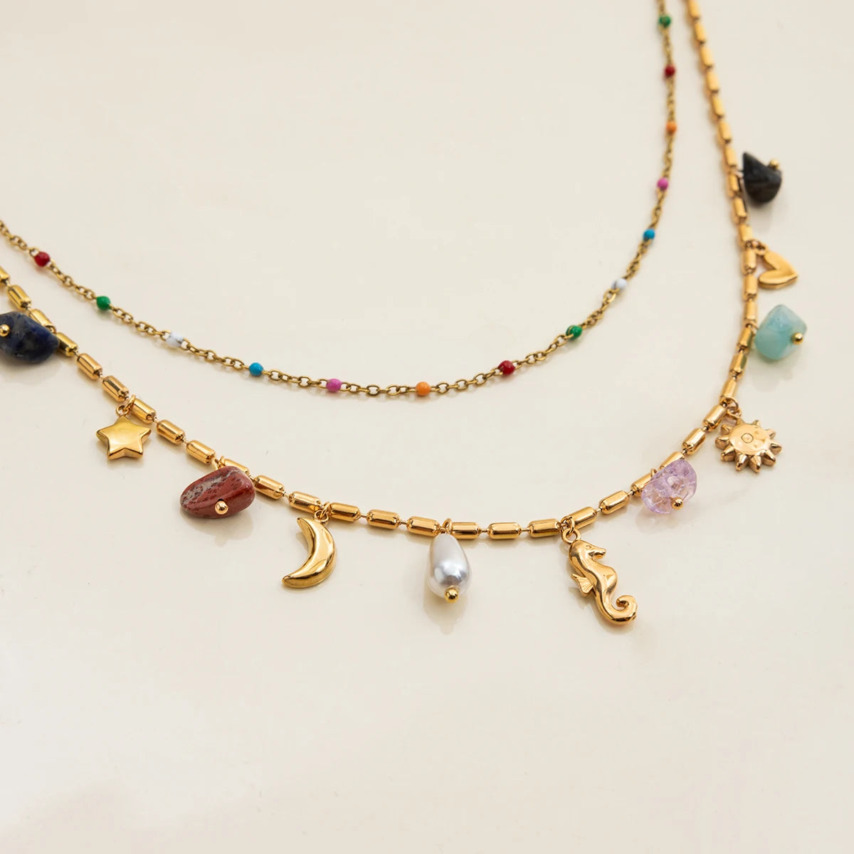 1Pcs Collier Inoxydable Paradisiaque - Resort Edition Limitée