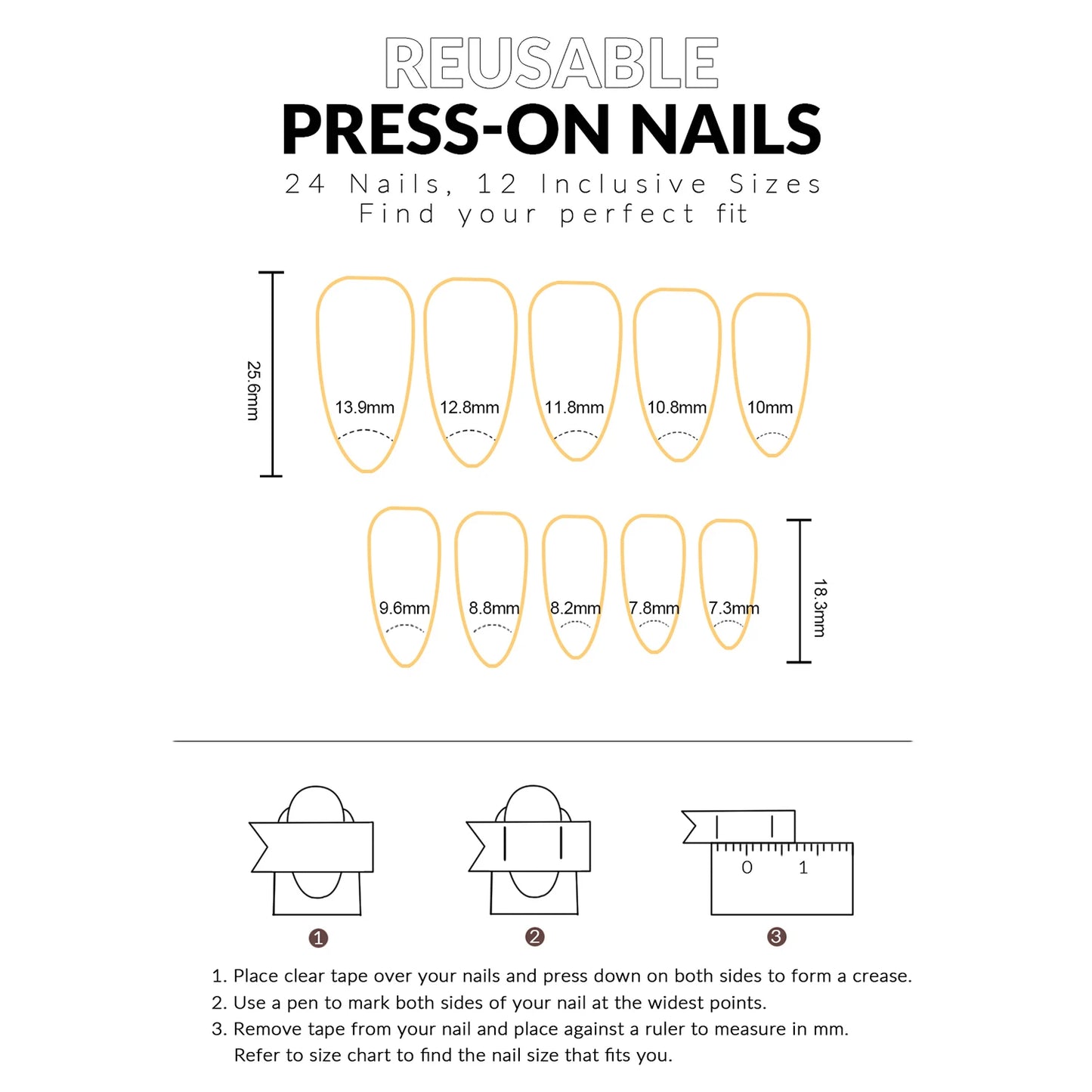 24pcs 3D Faux Ongles Aux Choix ⸝♡