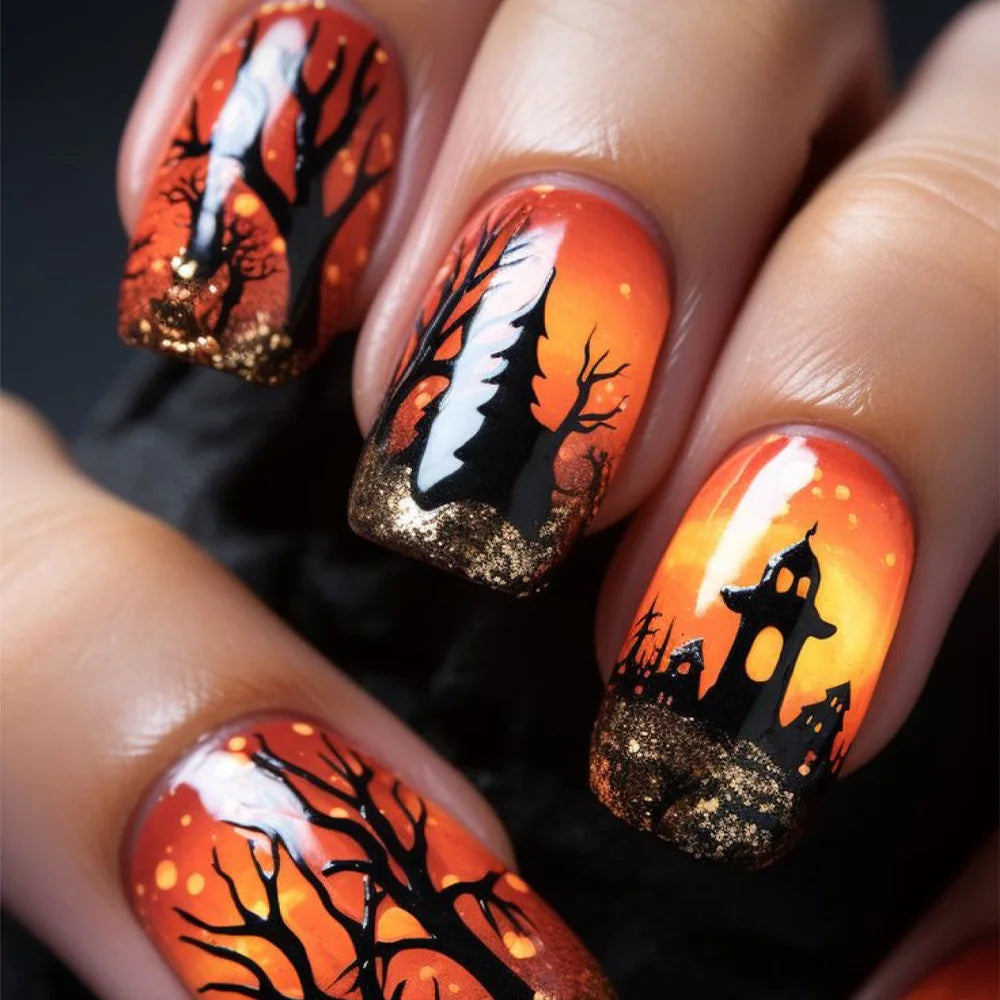 24Pcs Faux Ongles Mid-Taille à Coller ✮ Réutilisables NAIL ART