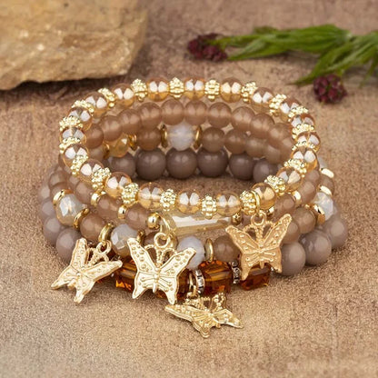 4Pcs Tendance Papillon Bracelet Set Y2K
