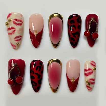 24Pcs Y2k Faux Ongles Acrylic Full Cover 3D Art