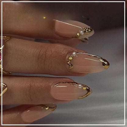 24Pcs Metallic✧Faux Ongles Réutilisables ✧