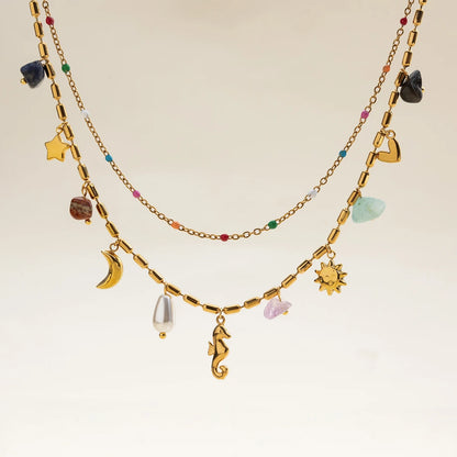 1Pcs Collier Inoxydable Paradisiaque - Resort Edition Limitée