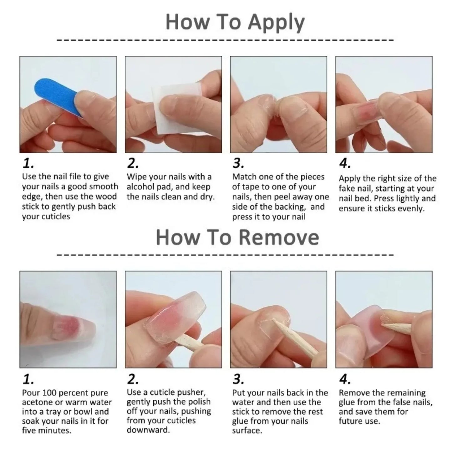 10Pcs 3D Faux Ongles Professionnels Réutilisables Décorés -HAND MADE