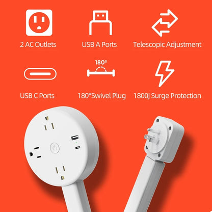 Prises Murales Electrique Ajustables Parfait Pour Les Endroits Inaccessibles - Incontournable