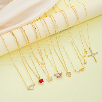 8 Pcs Simple Colliers Inoxydables Dorées