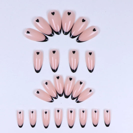 24pcs Faux Ongles Mon Petit Coeur ♥︎