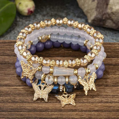 4Pcs Tendance Papillon Bracelet Set Y2K