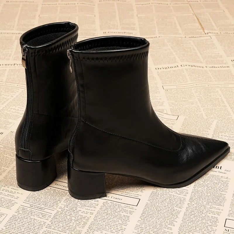 Fashion Vintage Bottes Tips Pointues ⟡ ݁