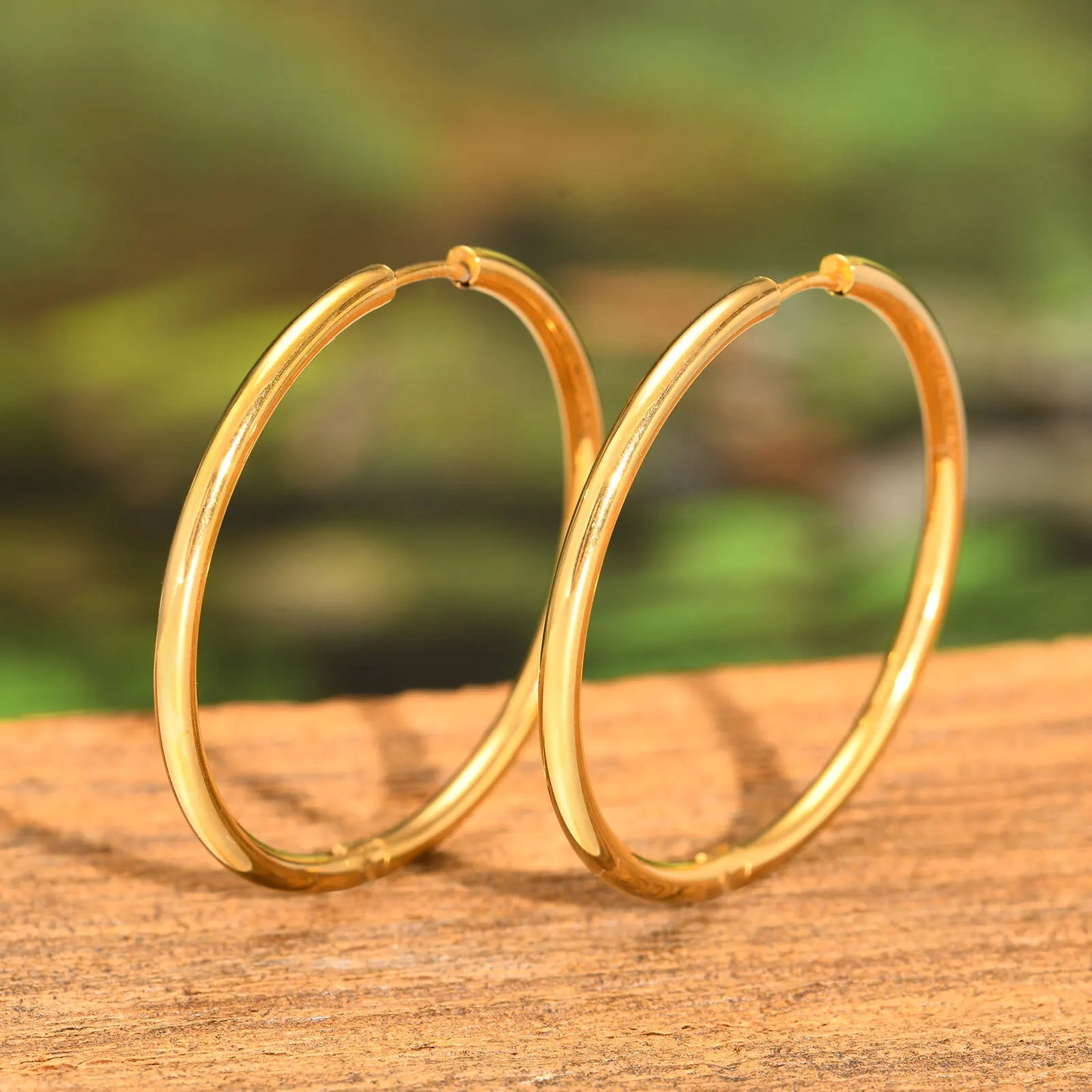 Vnox 20mm/25mm/30mm/40mm Boucles d'Oreilles en Forme de Hoop Inoxydables