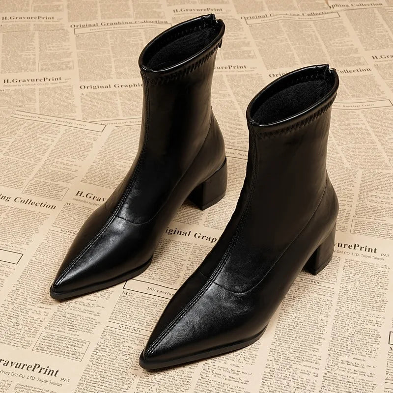 Fashion Vintage Bottes Tips Pointues ⟡ ݁