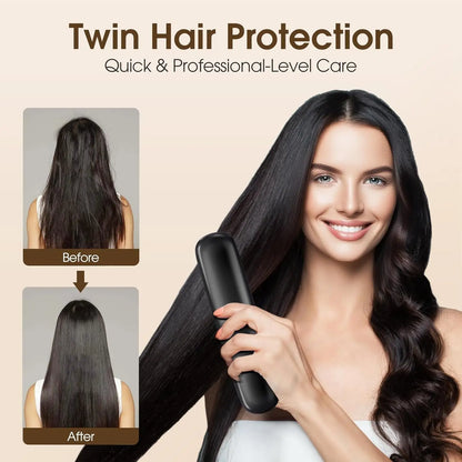 Mini Lisseur Brosse Cheveux Sans Fil Rechargeable à Mettre Dans Son Sac ⊹ ˖