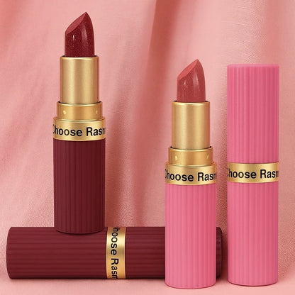 Glitter Rose Velvet Rouge à lèvre Metallic Waterproof Long Lasting