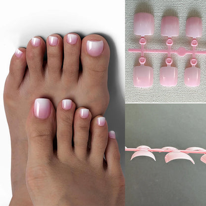 120Pcs Faux Ongles de Pieds Rapide et Simple à Coller ── .✦