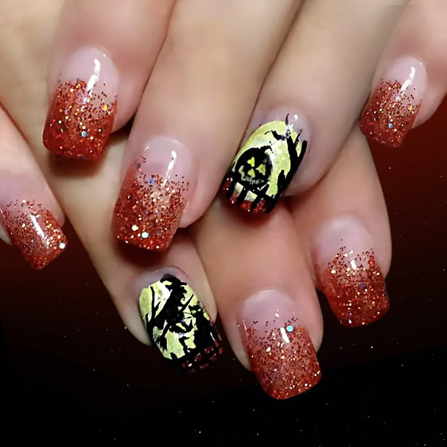 24Pcs Faux Ongles Mid-Taille à Coller ✮ Réutilisables NAIL ART