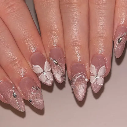 24Pcs Metallic✧Faux Ongles Réutilisables ✧
