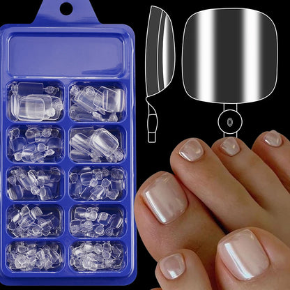 120Pcs Faux Ongles de Pieds Rapide et Simple à Coller ── .✦