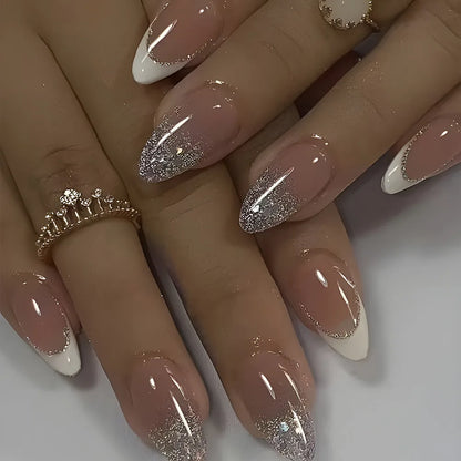 24Pcs Metallic✧Faux Ongles Réutilisables ✧