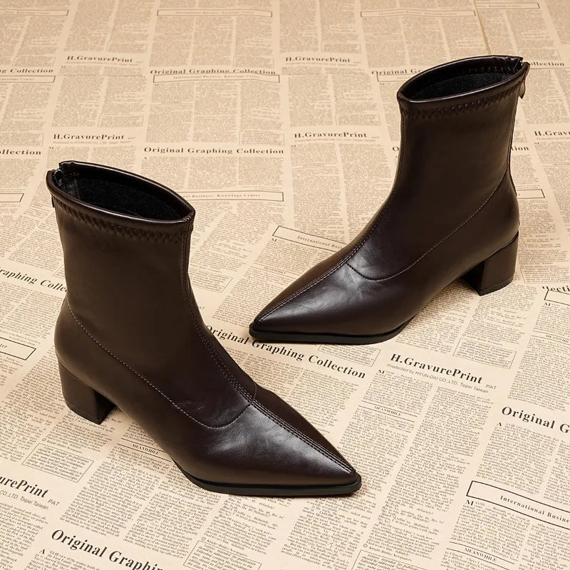 Fashion Vintage Bottes Tips Pointues ⟡ ݁
